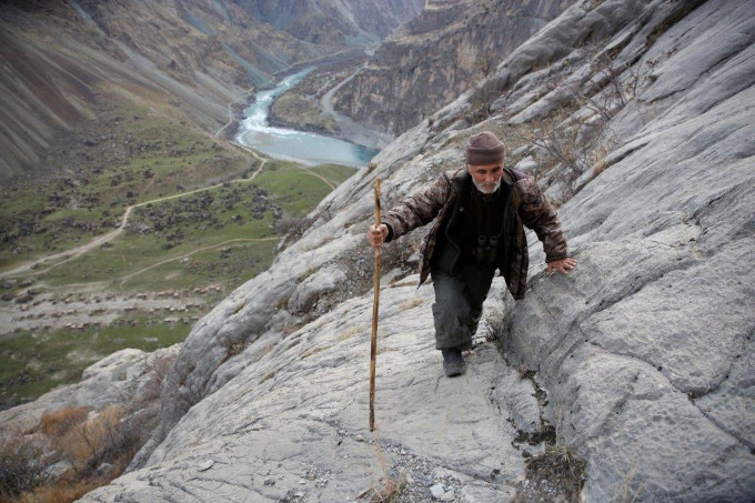 Davlatkhon Mulloyorov in the mountains - photo: M-Sayod Conservancy