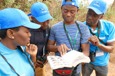 A monitoring group working together at Omo, Nigeria.
